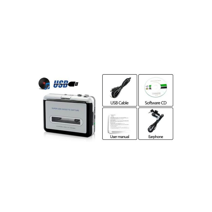 Convertidor de Cassette a Mp3 Audio Digital  Walkman Barato