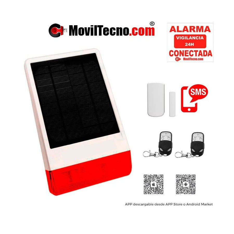 Alarma SOLAR Gsm movil con llamadas