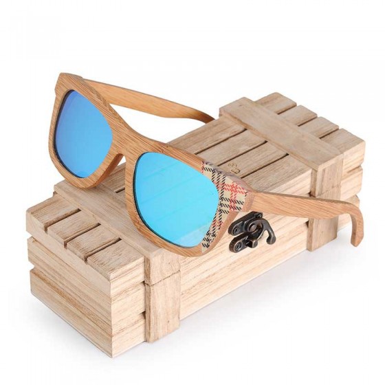 Gafas de sol madera bambú premium