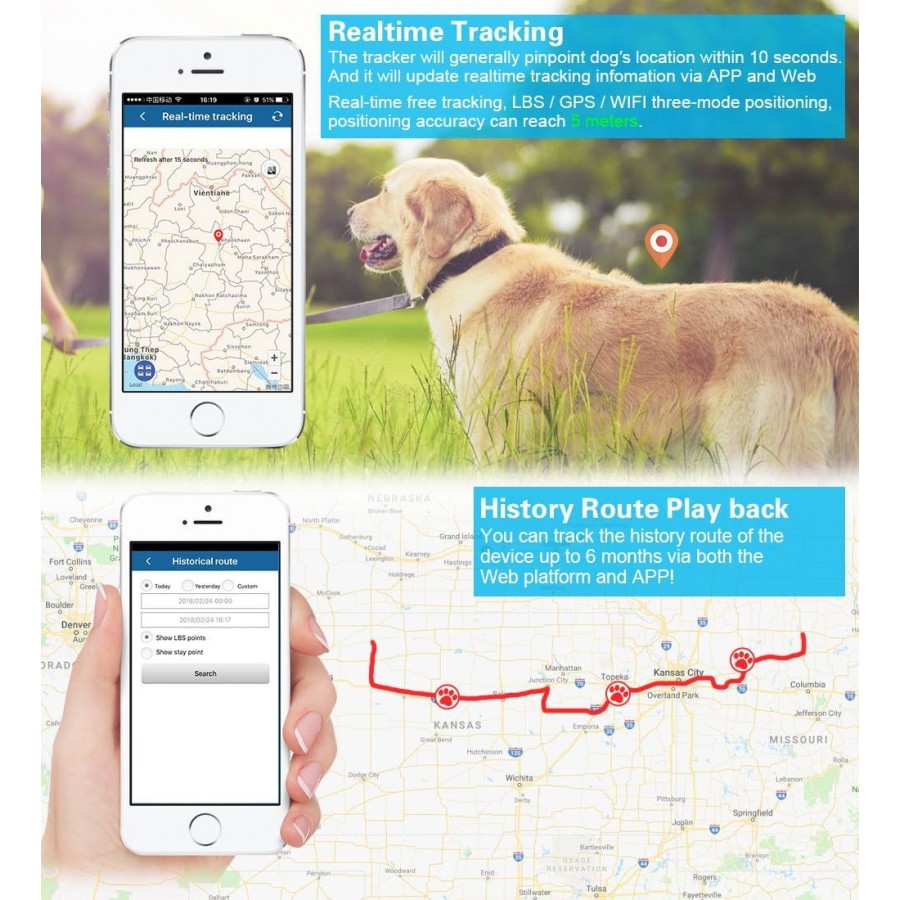 GPS para Perros y Gatos LOCALIZADOR MovilTecno 822