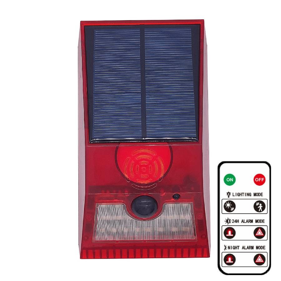 Alarma SOLAR Exterior con Sirena y Luz MovilTecno 855