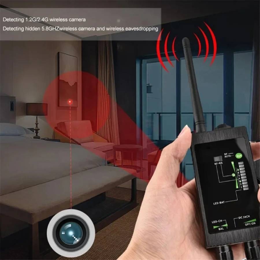 DETECTOR PROFESIONAL para GPS Micrófonos Cámaras Wifi 4G 868