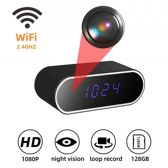 Reloj de MESA con Cámara ESPÍA Wifi MovilTecno 877