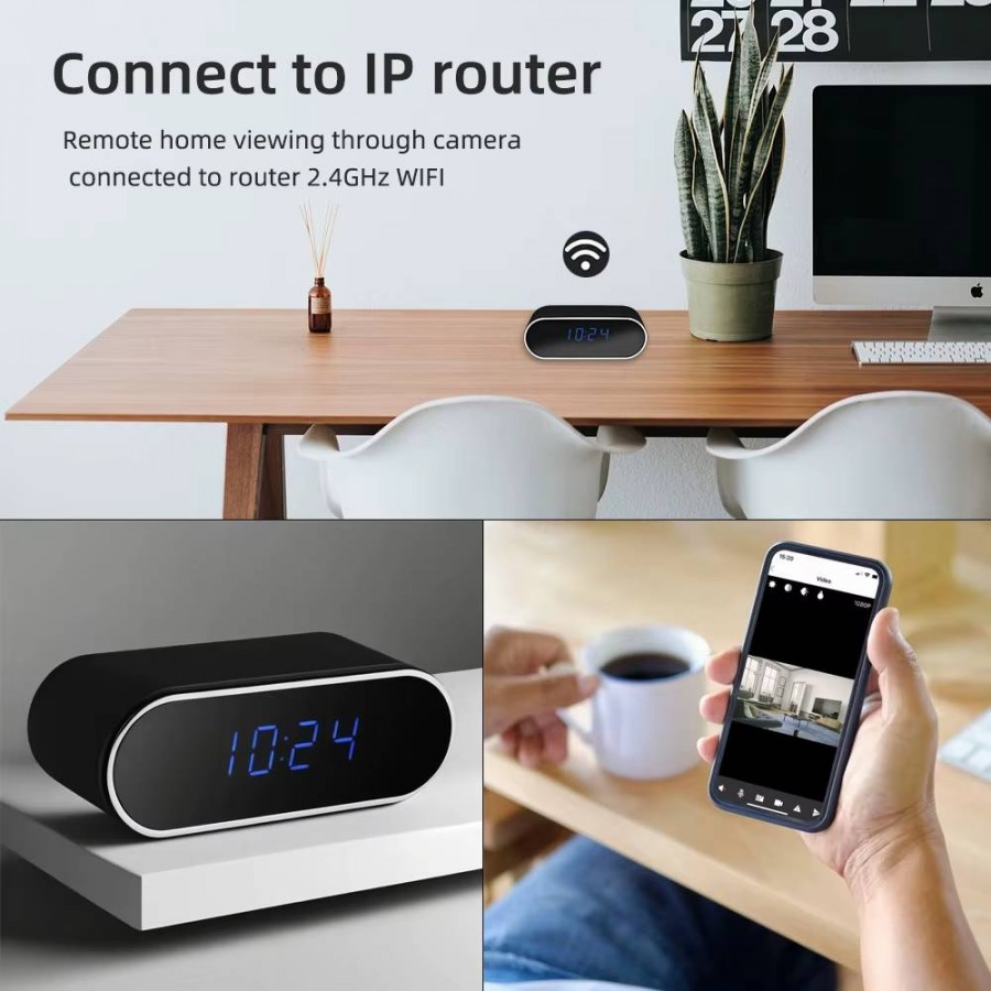 Reloj de MESA con Cámara ESPÍA Wifi MovilTecno 877