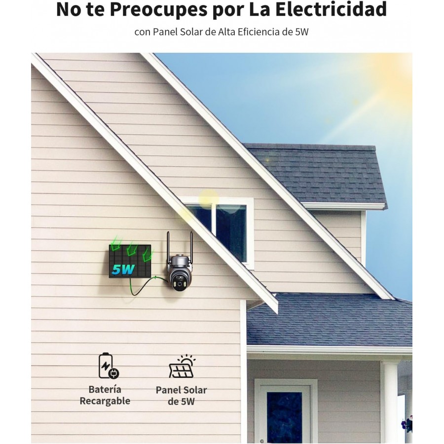 Cámara de Exterior SOLAR 4G Giratoria MovilTecno 880