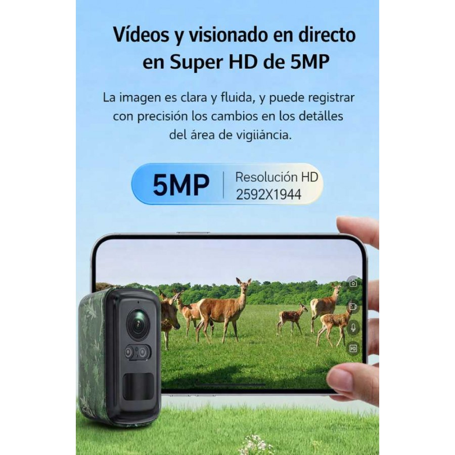Cámara Pequeña 4G con Placa Solar MovilTecno 881