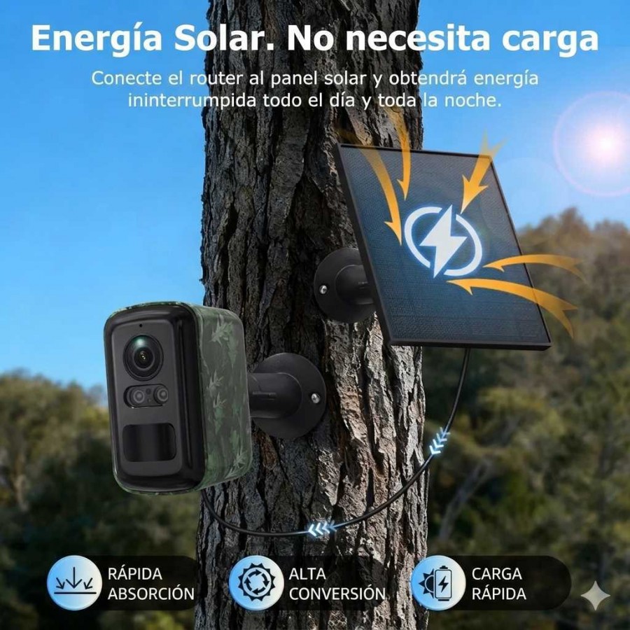 Cámara Pequeña 4G con Placa Solar MovilTecno 881