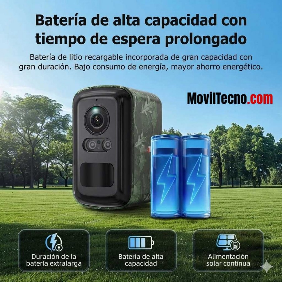Cámara Pequeña 4G con Placa Solar MovilTecno 881