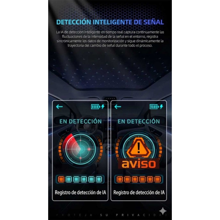Raqueta DETECTOR PROFESIONAL para GPS Lapas Micrófonos Cámaras 883