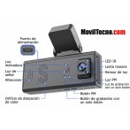 Cámara para COCHE 4G GPS 2 Objetivos MovilTecno 884