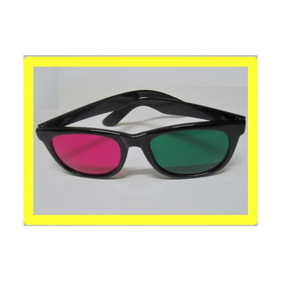 Gafas 3D Plastico Verde y Rojo ver Peliculas y Juegos en 3 dimensiones baratas