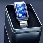 Reloj de Led 72 Azules Digital Acero Fashion Barato
