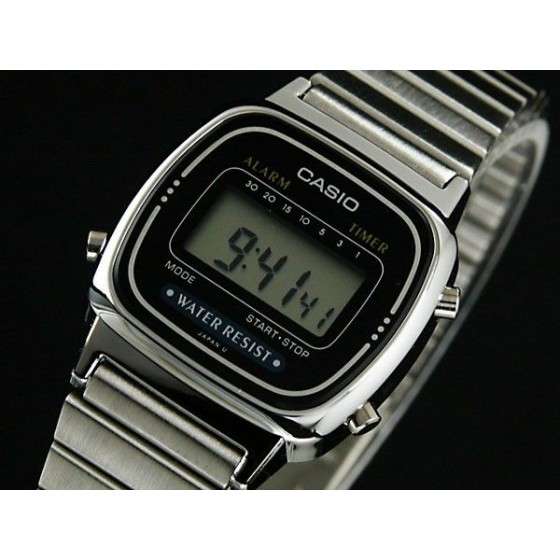 Reloj Digital Casio de Mujer LA670WA Plateado Retro Barato