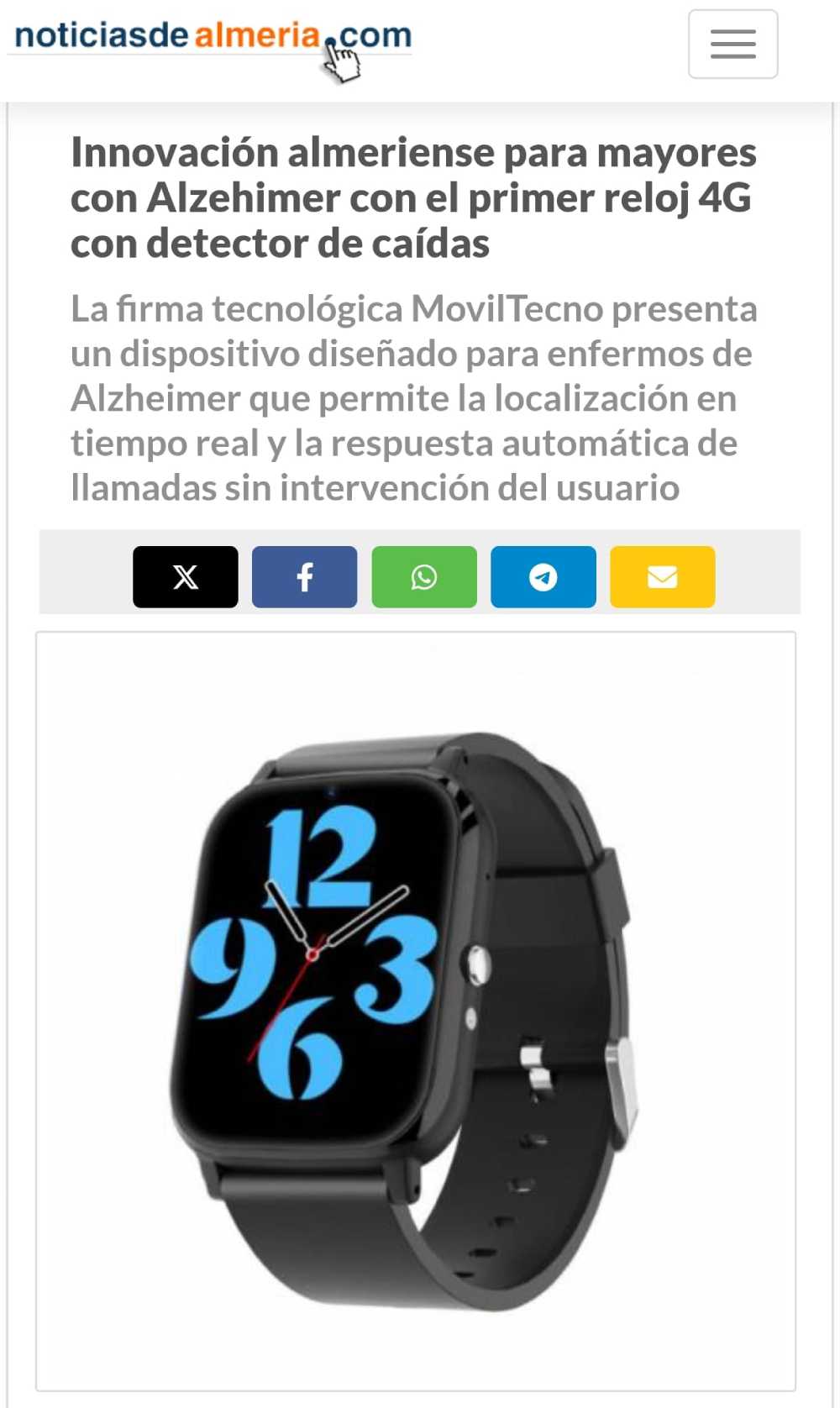 Reloj GPS para Alzheimer MovilTecno 882