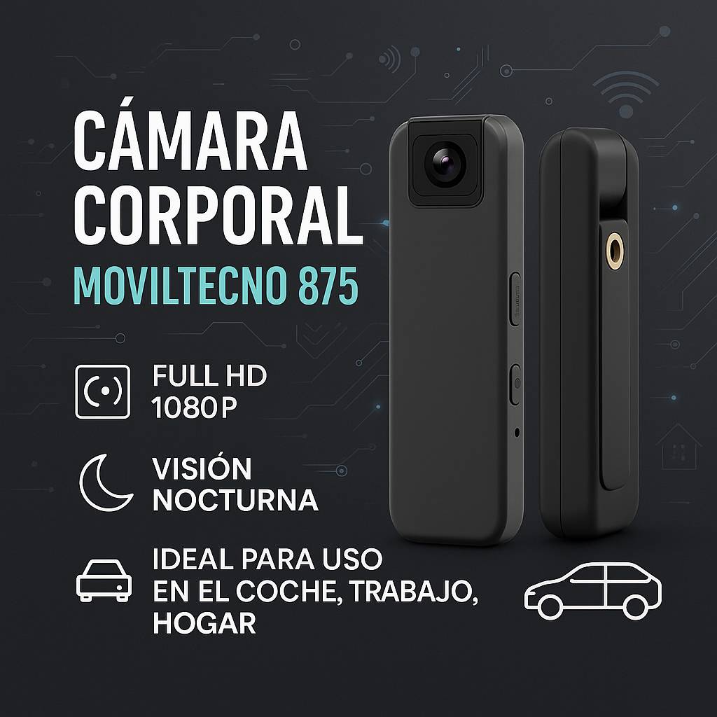 Cámara Corporal con tarjeta SIM 4G VISIÓN en tiempo REAL